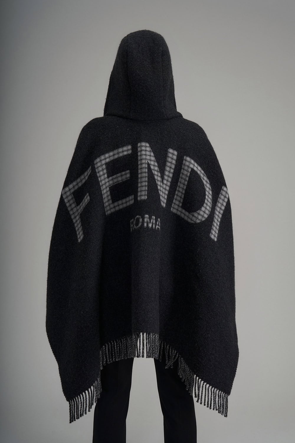 Fendi Hooded cape poncho Exclusive Designer Collections