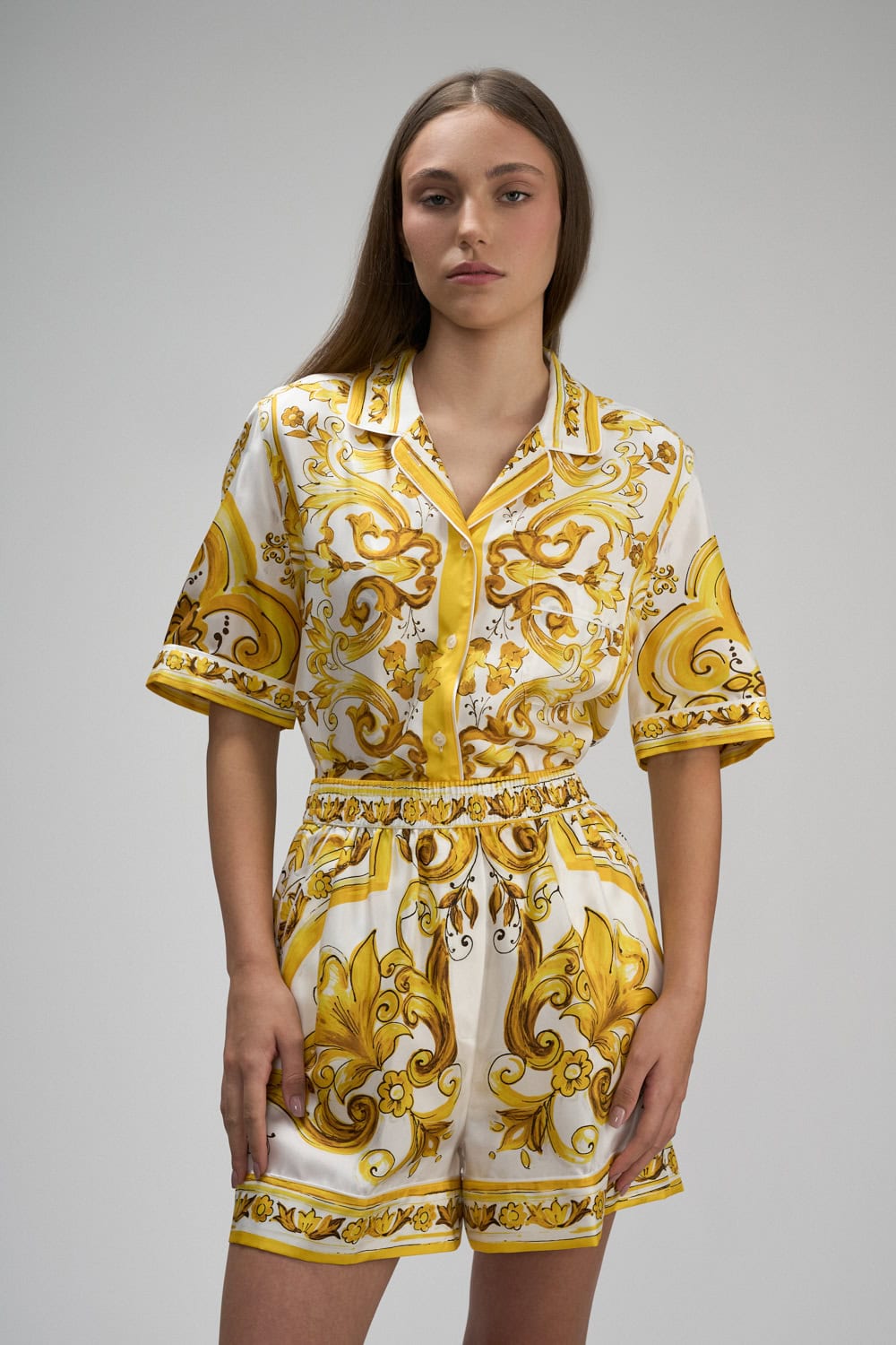 ワンピース Dolce & Gabbana FW25 ABITO (F61A2T HI1TKIP3TN) Short majolica-print brocade dress in Multicolor for Women