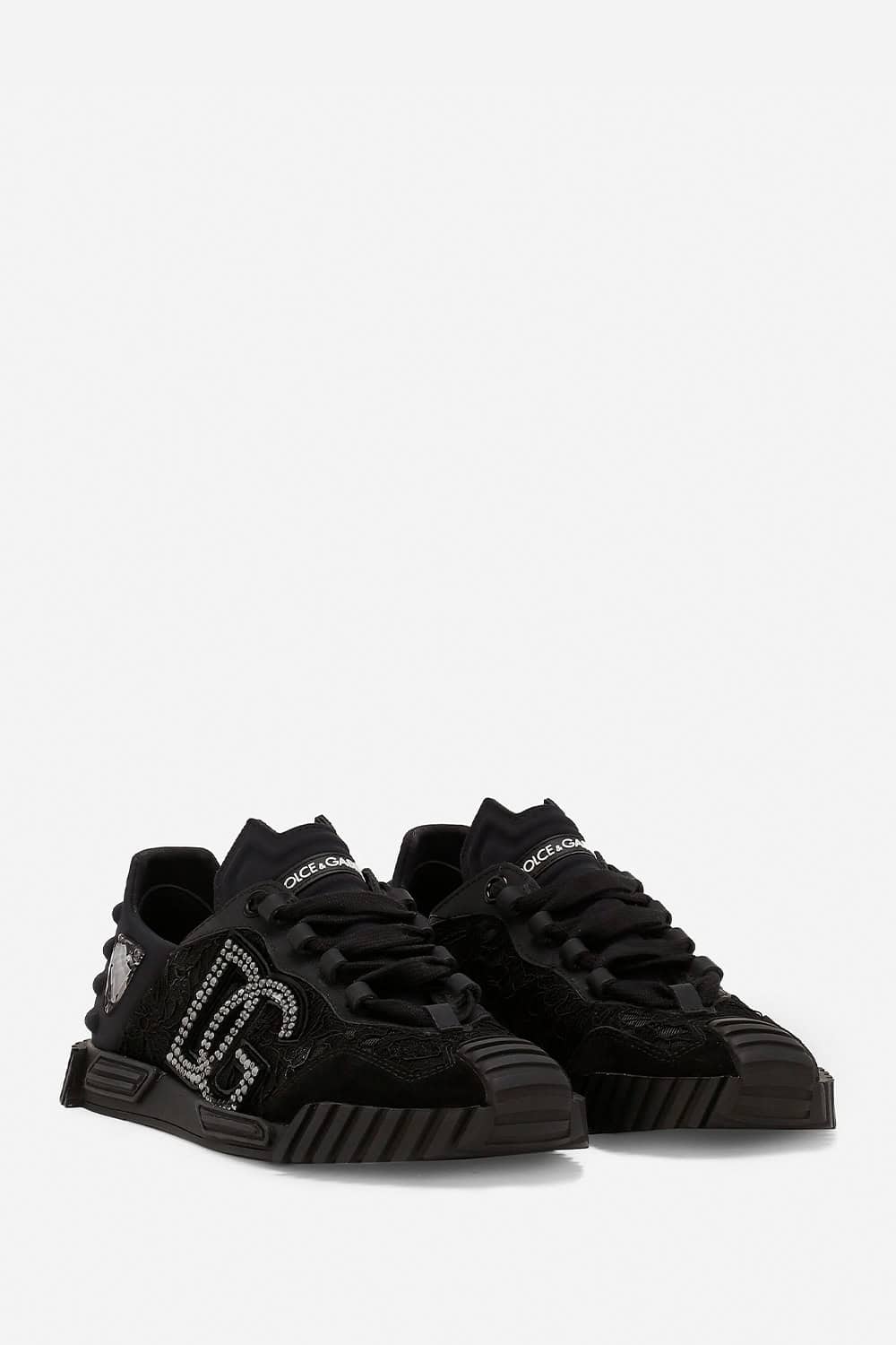 Dolce & Gabbana 黒 レース ビジュー付き シューズ Snk Bassa Allacciata in Multicolor for Men | Dolce&Gabbana® US