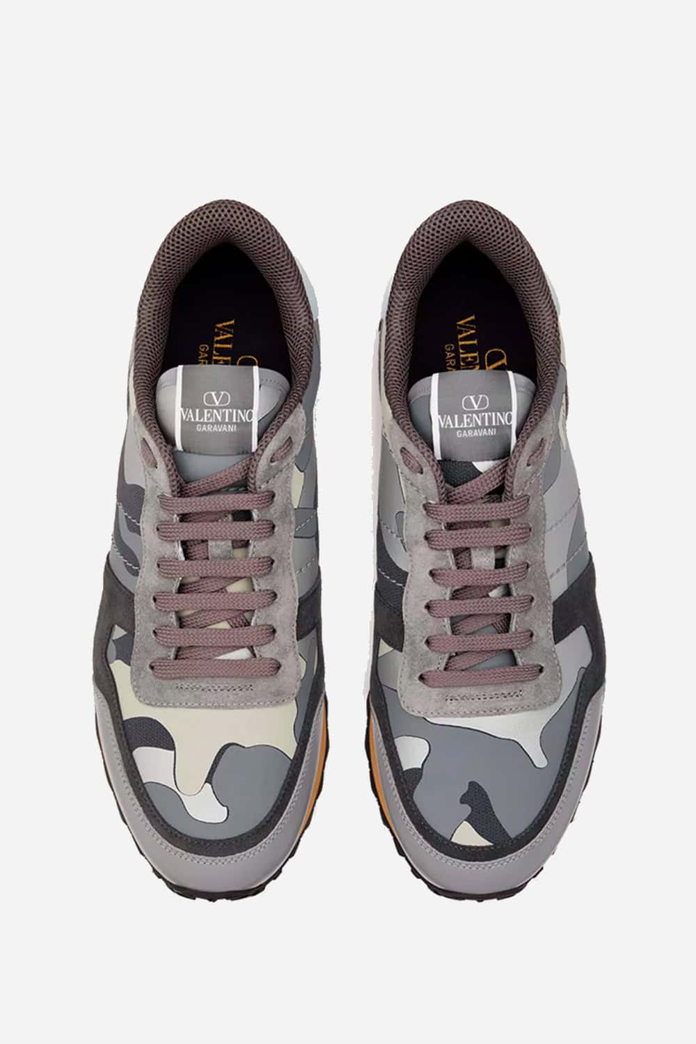 Valentino Rockrunner camouflage sneakers in grey Exclusive